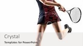  Presentation with tennis - Amazing theme having one-young-tennis-player-asian backdrop and a light gray colored foreground