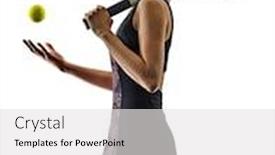  Presentation with tennis - Slide deck consisting of one-young-tennis-player-asian background and a white colored foreground