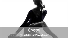  Presentation with ballerina - Colorful PPT theme enhanced with one young woman ballerina ballet backdrop and a gray colored foreground