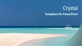  Presentation with tropical beach party - Beautiful presentation theme featuring onepiece - mother and daughter enjoying tropical backdrop and a  colored foreground