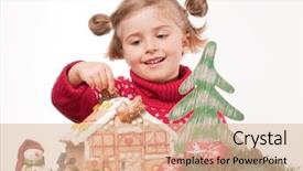  Presentation with gingerbread house - PPT theme featuring oneself made christmas cookies house background and a lemonade colored foreground