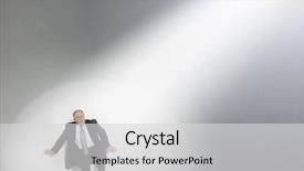  Presentation with spotlight - PPT layouts featuring onesource - businessman sitting looking up background and a light gray colored foreground