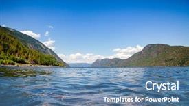  Presentation with crystal - PPT layouts featuring onesource - crystal clear water of lake background and a teal colored foreground