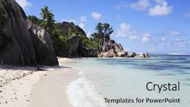  Presentation with beautiful skin and beach - Colorful slides enhanced with onesource - famous and beautiful beach backdrop and a light gray colored foreground