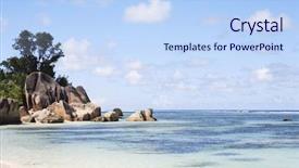  Presentation with beach - Presentation theme having onesource - famous and beautiful beach background and a light blue colored foreground