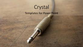  Presentation with instrument - PPT layouts featuring onesource - studio audio or instrument cable background and a coral colored foreground