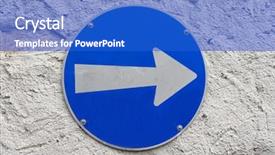  Presentation with deaf dumb sign language used - Theme consisting of onesource - traffic road sign isolated background and a cobalt blue colored foreground