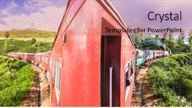  Presentation with tea plantation - Slides consisting of onesource - train goes through tea plantation background and a coral colored foreground