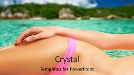  Presentation with beautiful skin and beach - Beautiful slide set featuring onesource - woman on beautiful beach backdrop and a coral colored foreground