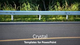  Presentation with asphalt - Slide deck featuring ong-gray-metal-barrier-bump background and a gray colored foreground