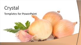  Presentation with clove - Cool new PPT layouts with onion and garlic clove isolated on white background backdrop and a white colored foreground