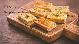  Presentation with green onions and bulb onion - PPT theme with onion-cake-zwiebelkuchen-homemade-savory background and a coral colored foreground