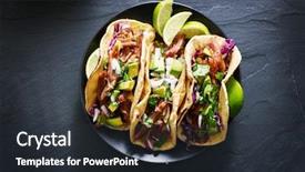  Presentation with avocado - Slides with onion cilantro and red cabbage background and a wine colored foreground