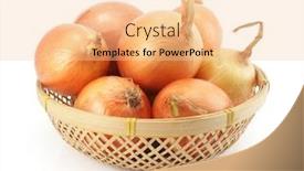  Presentation with onion - Slides with onion-fruits-in-the-basket background and a lemonade colored foreground