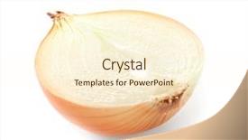 Presentation with onion - Slide deck featuring onion half isolated on white background and a cream colored foreground