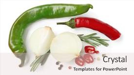  Presentation with onion - Presentation enhanced with onion on white background background and a lemonade colored foreground