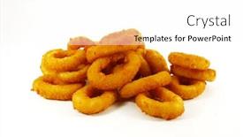  Presentation with deep - Cool new slides with onion rings breaded and deep fried until crispy backdrop and a white colored foreground