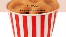  Presentation with red onion - Slide deck featuring onion-rings-tasty-fast-food background and a gold colored foreground