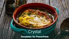  Presentation with onion - Theme enhanced with onion-soup-with-roasted-bread background and a ocean colored foreground