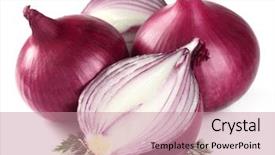  Presentation with red onion - Theme enhanced with onion with fennel background and a coral colored foreground