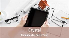  Presentation with architecture construction - Beautiful slides featuring online advertising - business architecture building construction backdrop and a coral colored foreground