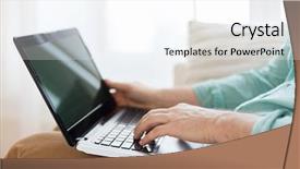  Presentation with advertisement - Colorful PPT theme enhanced with online advertising - technology leisure advertisement and lifestyle backdrop and a white colored foreground