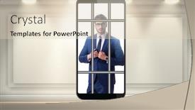  Presentation with internet - Slide set consisting of online-and-internet-dependency-concept background and a lemonade colored foreground