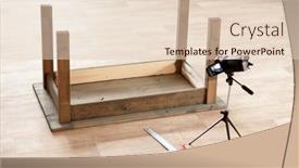  Presentation with assembling wooden furniture furniture - Beautiful slides featuring online-assembling-of-a-wooden backdrop and a lemonade colored foreground
