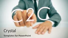  Presentation with auction - PPT theme having online auction - man wearing a suit sitting background and a coral colored foreground