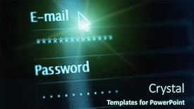  Presentation with password security - Theme having online authentication at web site login with email and password on computer screen net security concept background and a wine colored foreground