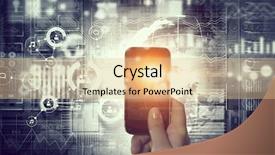  Presentation with digital banking - Cool new presentation with online banking application mixed media backdrop and a lemonade colored foreground