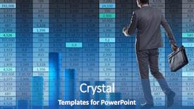  Presentation with online banking - Beautiful theme featuring online banking investment - businessman walking in business concept backdrop and a  colored foreground