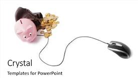  Presentation with online banking - Audience pleasing slide deck consisting of online banking backdrop and a white colored foreground