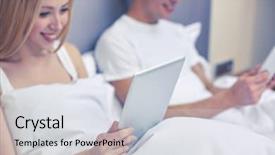  Presentation with iot agriculture technology concept man - Amazing slide deck having online booking - people bedtime technology and relations backdrop and a sky blue colored foreground