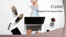  Presentation with top view of soybean - Audience pleasing theme consisting of online booking - top view of young woman backdrop and a white colored foreground