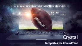  Presentation with broadcast - Theme having online broadcast air - it is game time mixed background and a  colored foreground