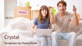  Presentation with moving birthday - Amazing theme having online classified - young pair moving to new backdrop and a lemonade colored foreground