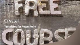  Presentation with course - Beautiful presentation design featuring online courses - free course concept backdrop and a gray colored foreground