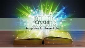  Presentation with educational - Slide deck enhanced with online-courses-inscription-coming-out background and a soft green colored foreground