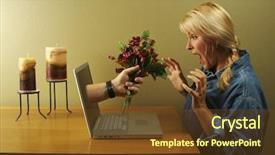  Presentation with flower woman - Colorful slides enhanced with online dating - attractive woman stunned backdrop and a tawny brown colored foreground
