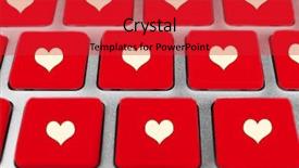  Presentation with online dating - Presentation having online dating - close up of laptop keyboard background and a red colored foreground