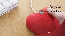  Presentation with online dating - Amazing PPT theme having online dating - heart-shaped computer mouse backdrop and a lemonade colored foreground