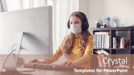  Presentation with distance learning - Beautiful slides featuring online-distance-learning-teen-gaming backdrop and a coral colored foreground