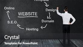  Presentation with black - Audience pleasing PPT layouts consisting of online education templates - website scheme write on black backdrop and a dark gray colored foreground