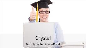  Presentation with education - Slides enhanced with online education background and a light gray colored foreground