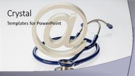  Presentation with email - Cool new slides with online examination system - email sign and stethoscope backdrop and a light gray colored foreground