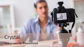  Presentation with diy security - Amazing PPT layouts having online furniture - diy blogger recording video backdrop and a soft green colored foreground