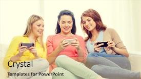  Presentation with friendship - Amazing theme having play mobil - friendship technology and internet concept backdrop and a blonde colored foreground