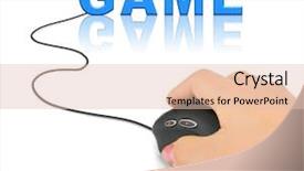  Presentation with hand shake computer - Audience pleasing presentation theme consisting of online gaming - hand with computer mouse backdrop and a lemonade colored foreground