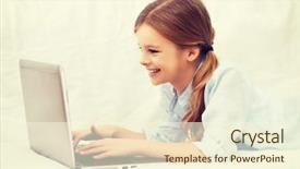  Presentation with internet - Slides with online gaming - home leisure technology and internet background and a  colored foreground